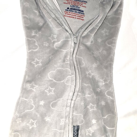 2 Grey Fleece swaddlers for new borns, Swaddle Me,size 0-2 months - Picture 3 of 11